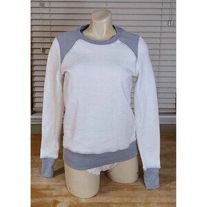 Tek Gear White/Grey Pullover Sweatshirt Size Small